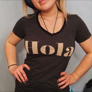 Forever 21 Graphic Tee V-Neck Size S